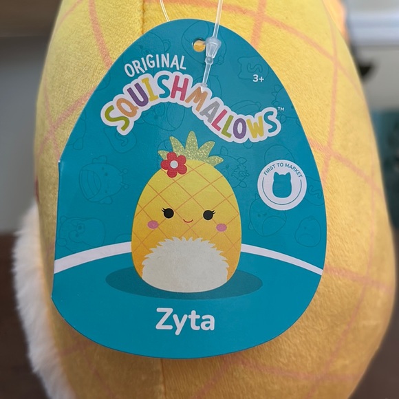Squishmallow 10”Zyta Pineapple-AUTHENTIC Kellytoy Soft Plush Toy - Picture 7 of 11